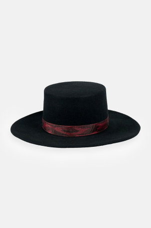 Crni vuneni šešir F22